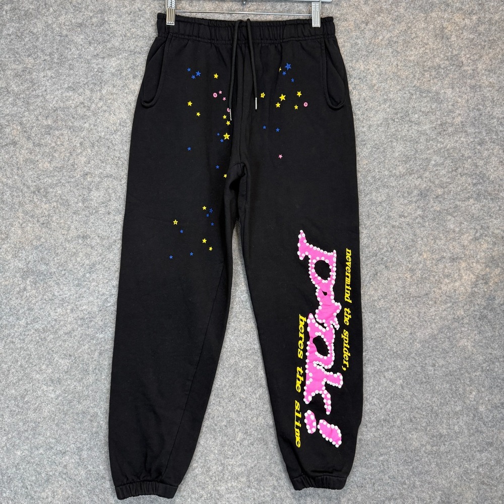 Sp5der Pink V2 Jogger Sweatpants Womens Large Spider Young Thug Streetwear Pants